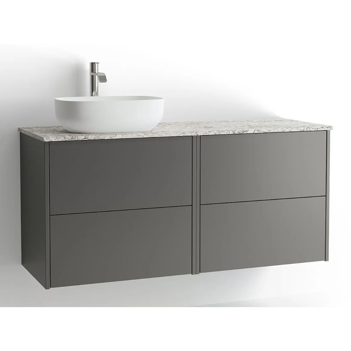 Tvättställsskåp Vedum Mezzo Frame 1200 med 4 Lådor