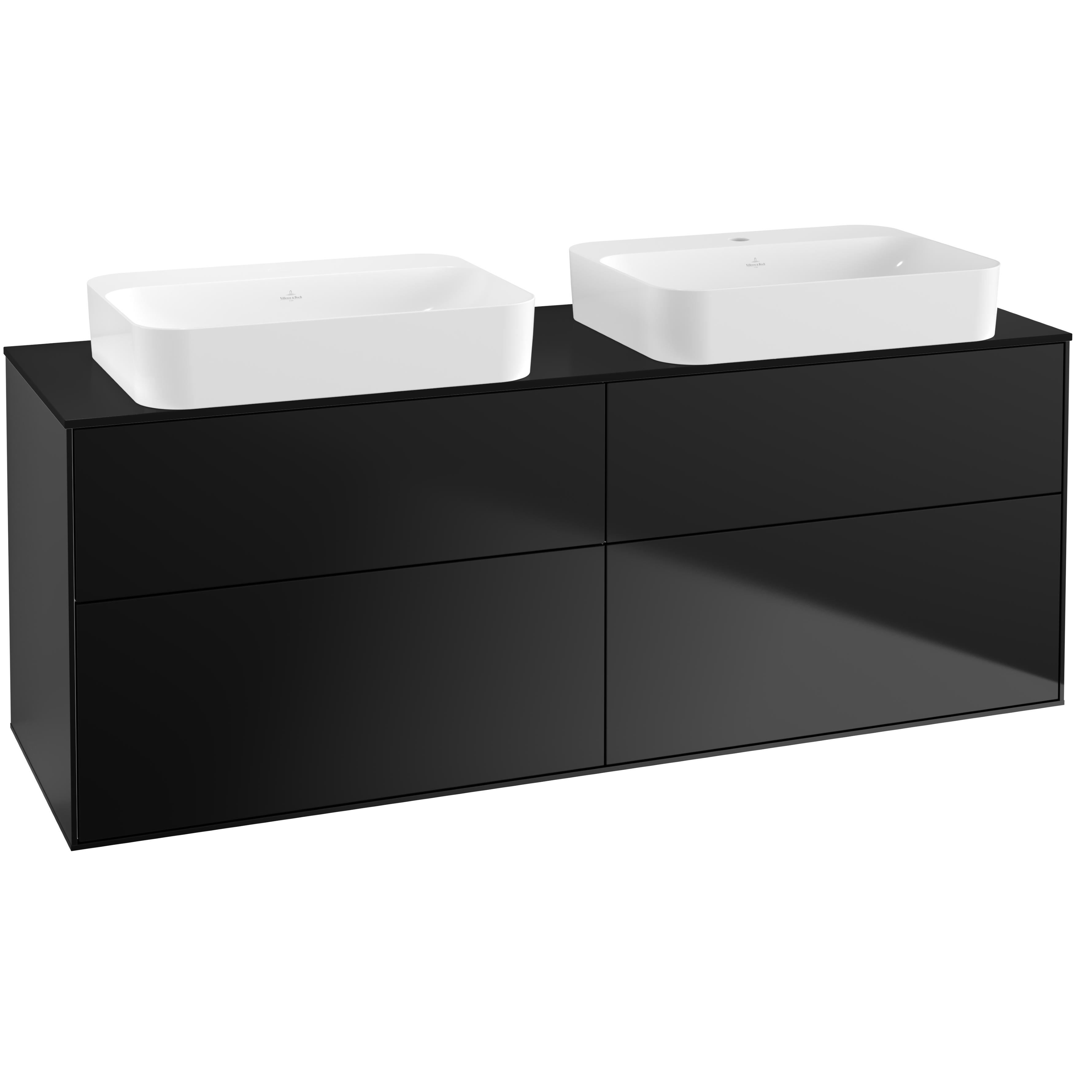 Tvättställsskåp Villeroy & Boch Finion med 4 Lådor och Bänkskiva för Två Fristående Tvättställ