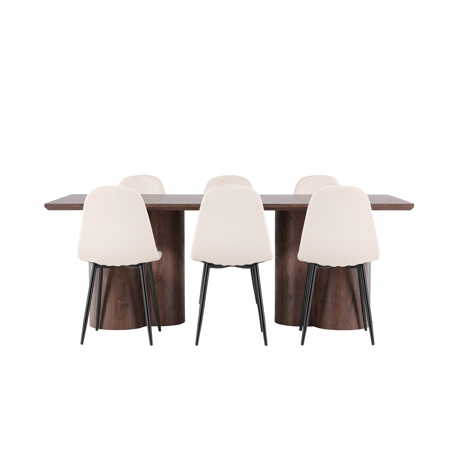 Spisegruppe Venture Home Olivia 210 med 6 stk Polar Stoler Fløyel