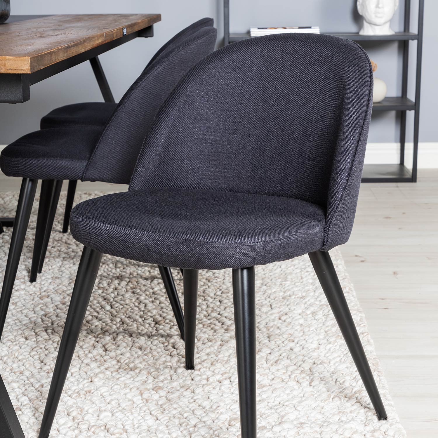 Spisegruppe Venture Home Jane med 6 Valentina Stoler Polyester