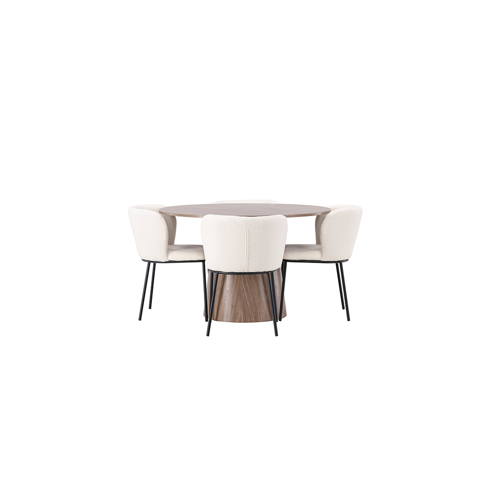 Spisegruppe Venture Home Lanzo med 4 Edina Stoler