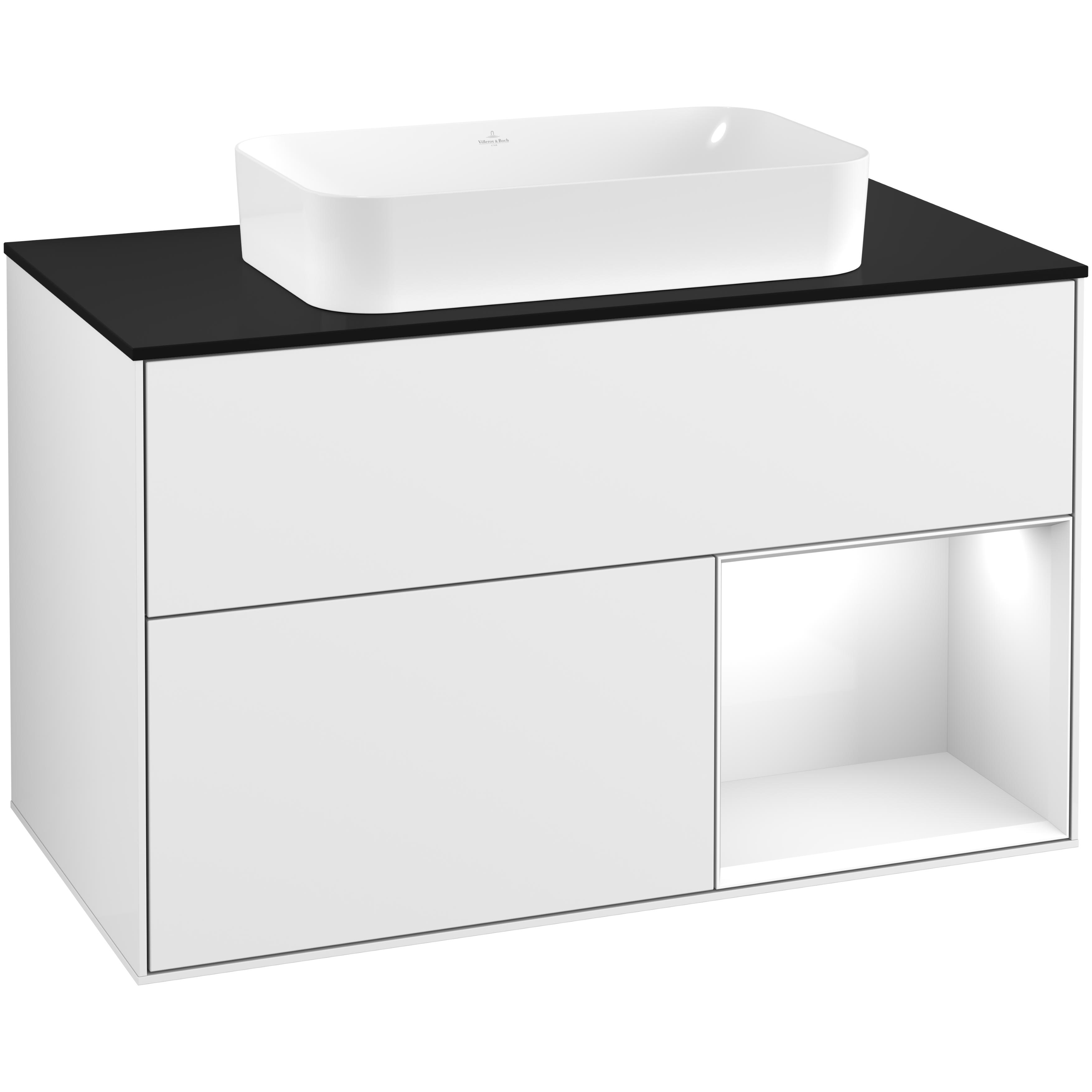 Tvättställsskåp Villeroy & Boch Finion med 2 Lådor Hylla och Bänkskiva för Fristående Tvättställ