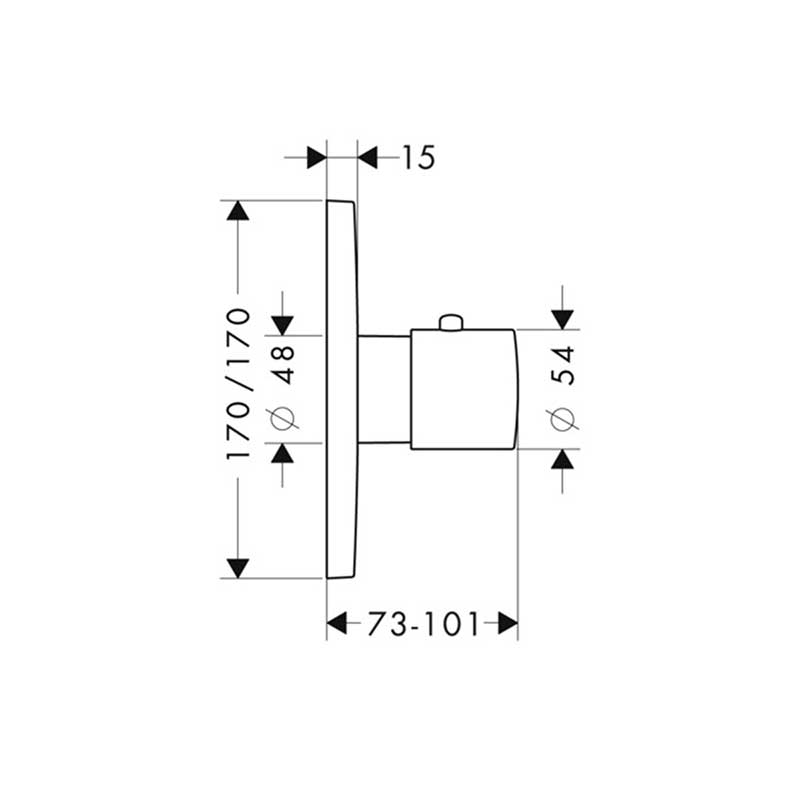 Termostat Axor Citterio M for Innbygging