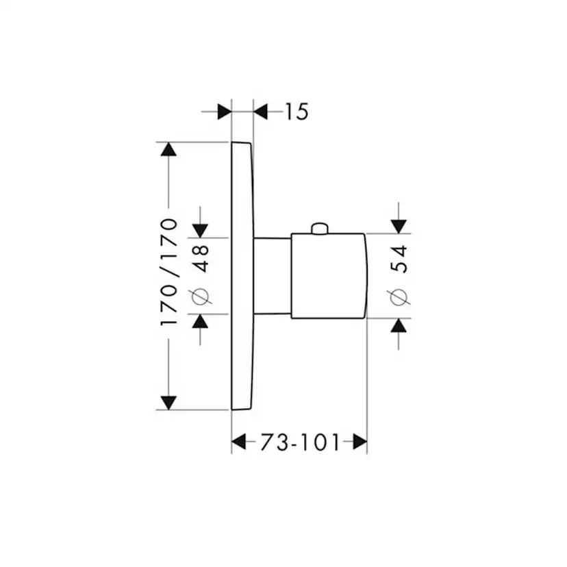 Termostat Axor Citterio M for Innbygging
