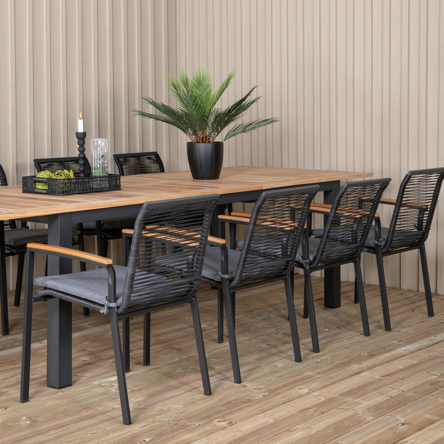 Spisegruppe Venture Home Perla med 8 Douglas Spisestoler