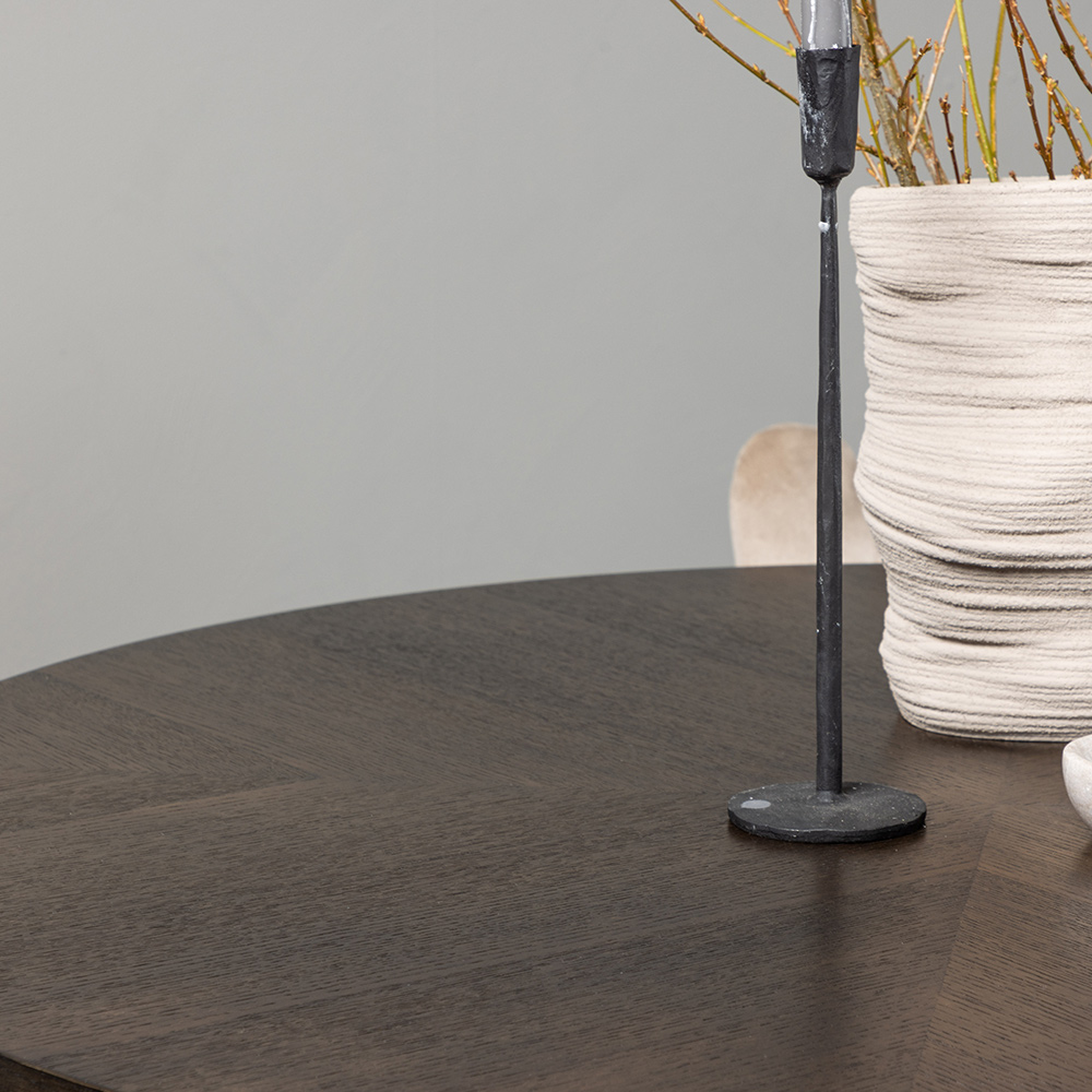 Spisegruppe Venture Home Copenhagen Ø 115 cm med 4 Limhamn Light Stoler Fløyel