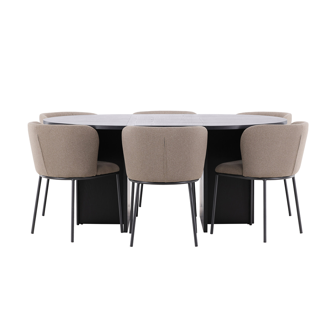 Spisegruppe Venture Home Strada Ø120 cm med 6st Edina Spisestoler