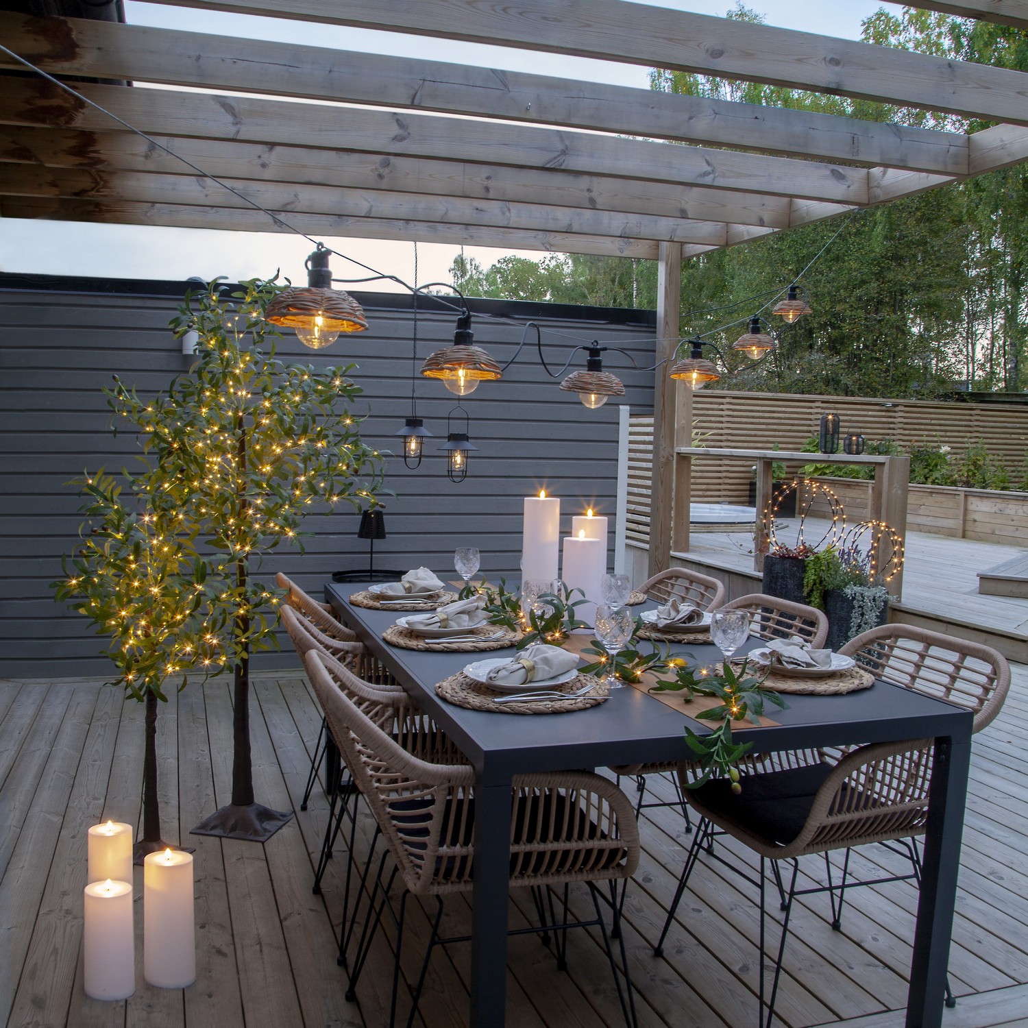 LED-Lys Star Trading Flamme Rett Hvit