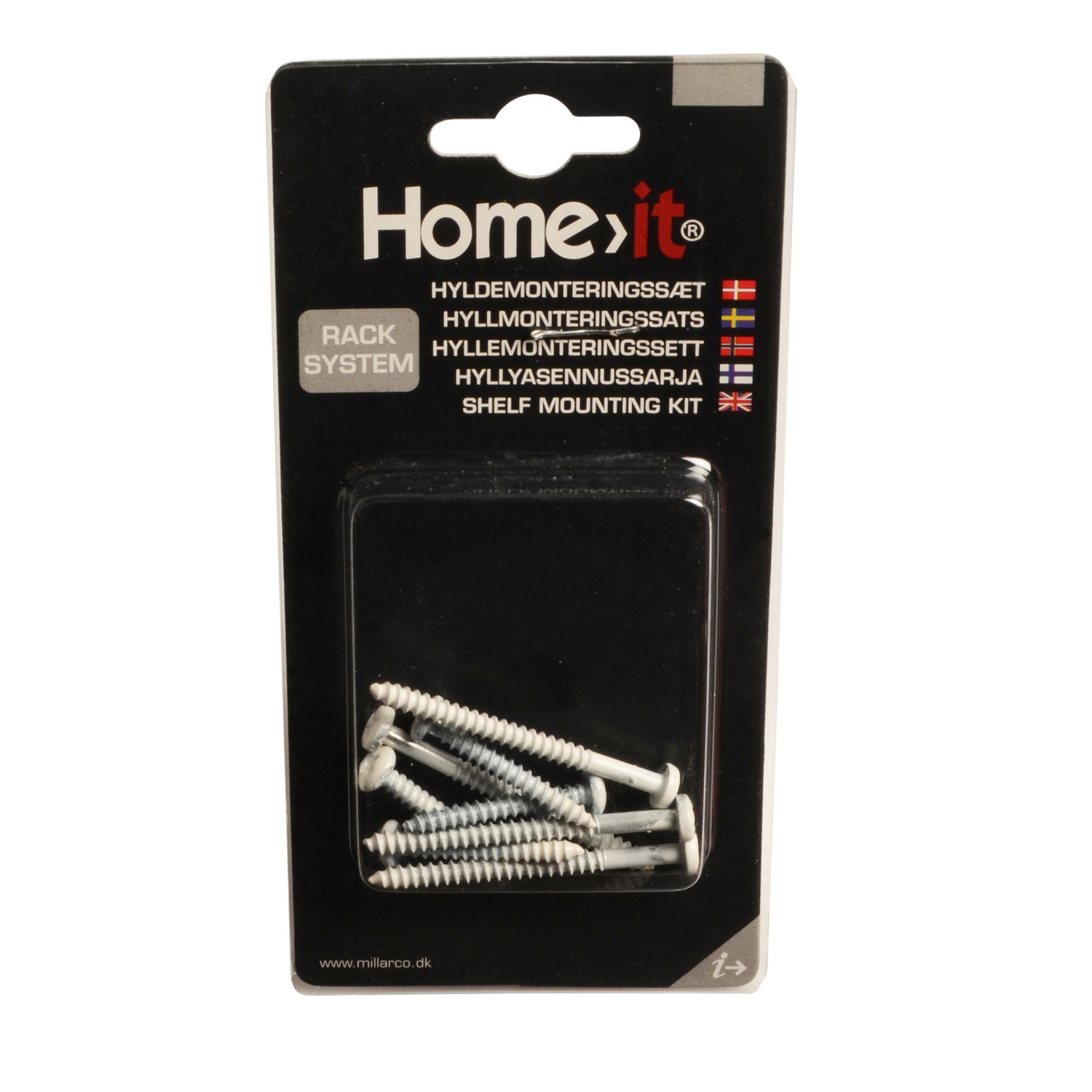 Hyllemonteringssett Home it til Rack System