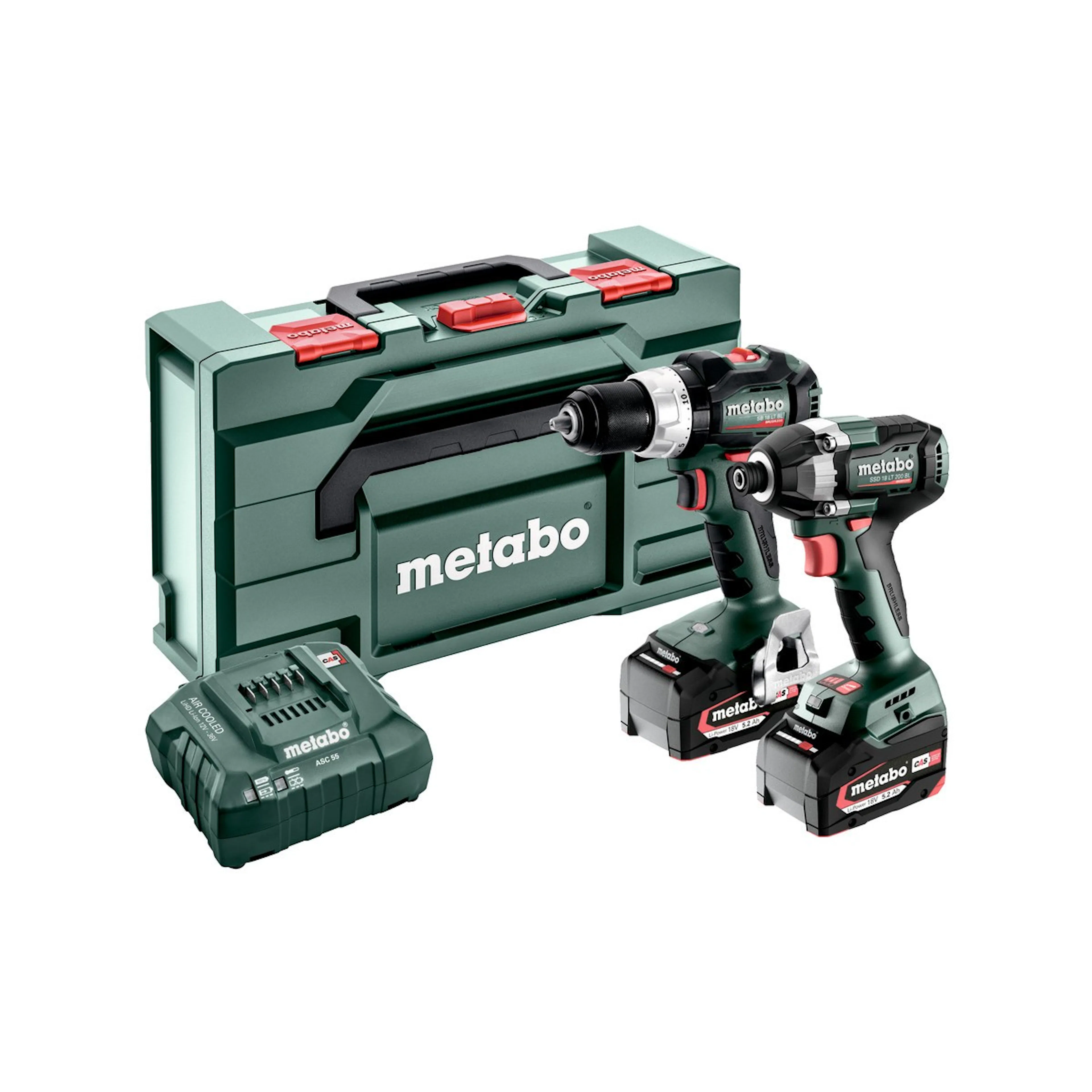 Combosett Metabo 18V SB LT BL + SSDLT 200 BL 2X5,2AH MB