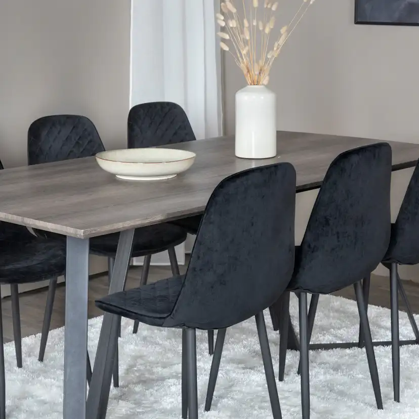 Spisegruppe Venture Home Madde med 6 Phoi Stoler Fløyel