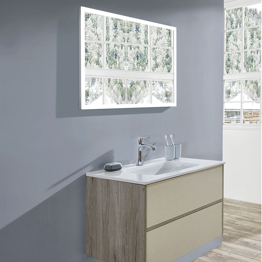 Speil LH Modern med LED Belysning