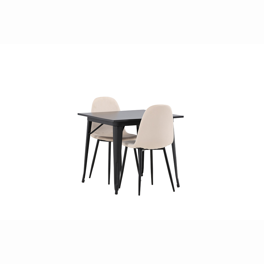 Spisegruppe Venture Home Tempe med 2 Polar Stoler Fløyel