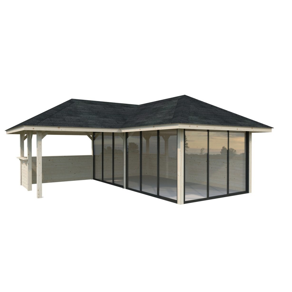 Hagestue Palmako Bianca 24,9 m2 Sett 223 Slide