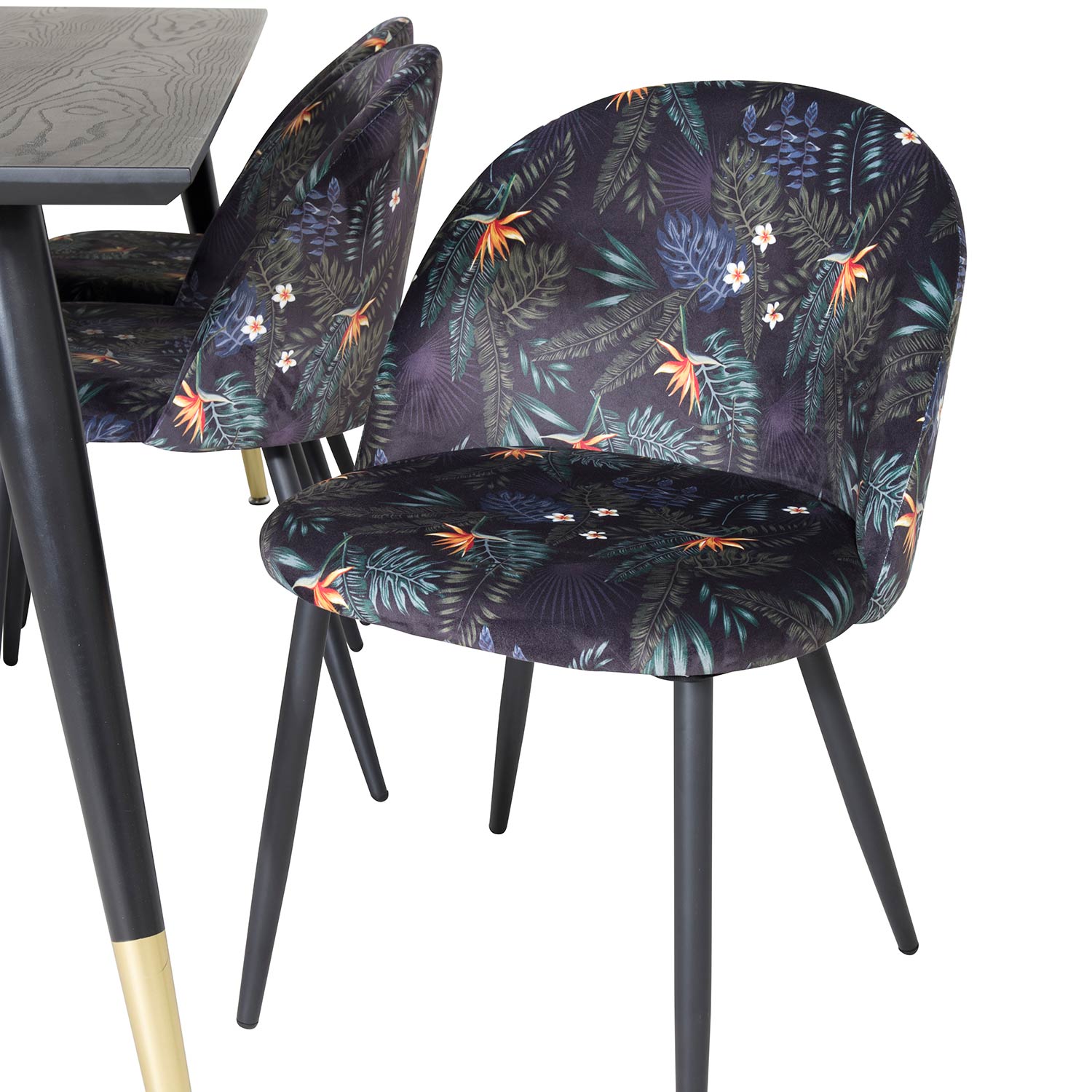 Spisegruppe Venture Home Dipp med 6 Velvet Stoler