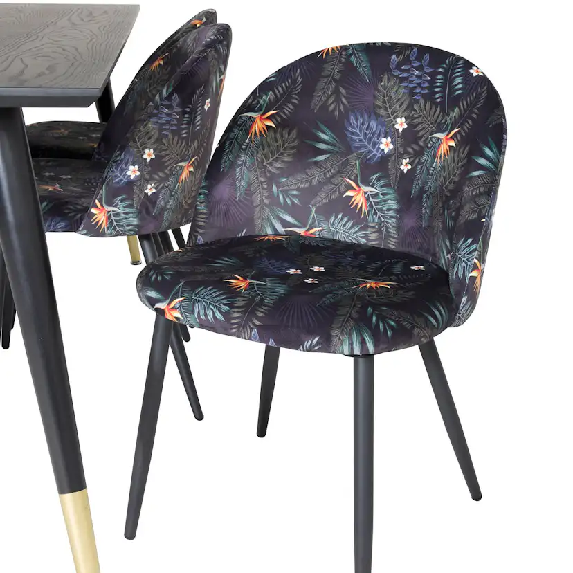 Spisegruppe Venture Home Dipp med 6 Velvet Stoler