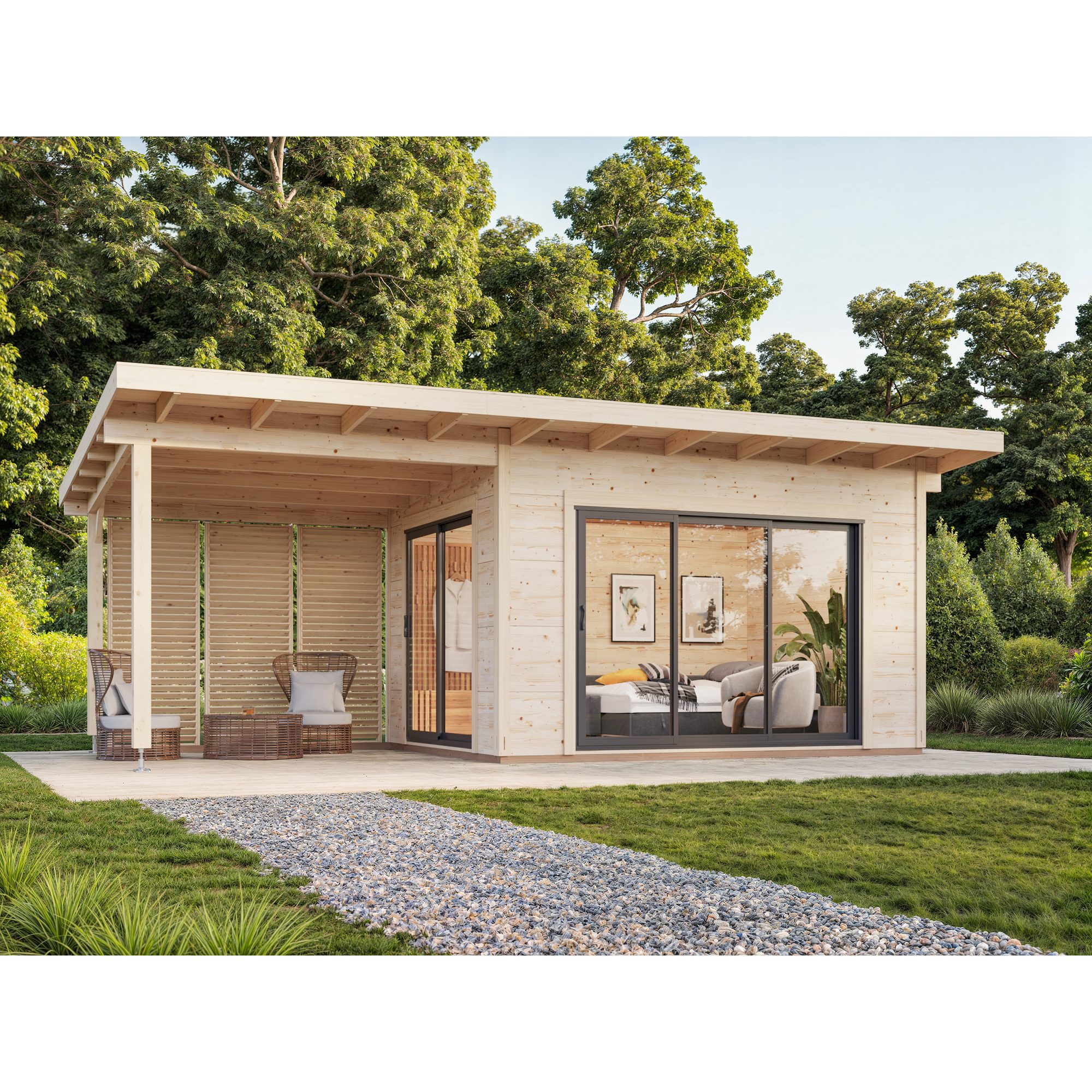Hagestue Palmako Grace 11,2 + 8,2 m2 Slide Plus