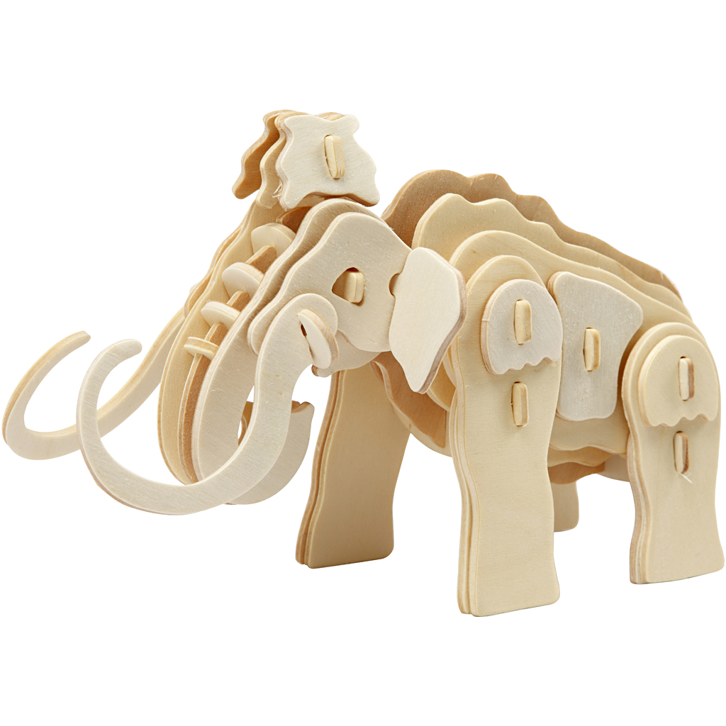Konstruksjonsfigur Creativ Company 3D Mammut Str 19x8,5x11 cm 1 stk