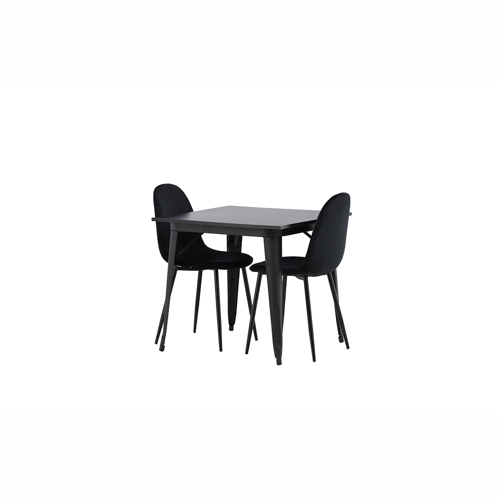 Spisegruppe Venture Home Tempe med 2 Polar Stoler Fløyel