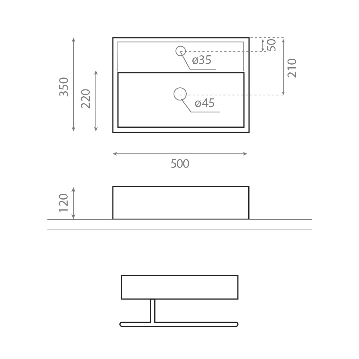 Porselensservant Bathco Turin