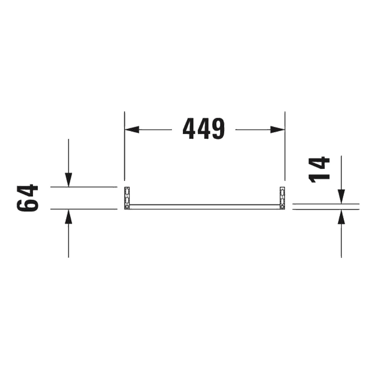 Handduksstång Duravit till Vero Air