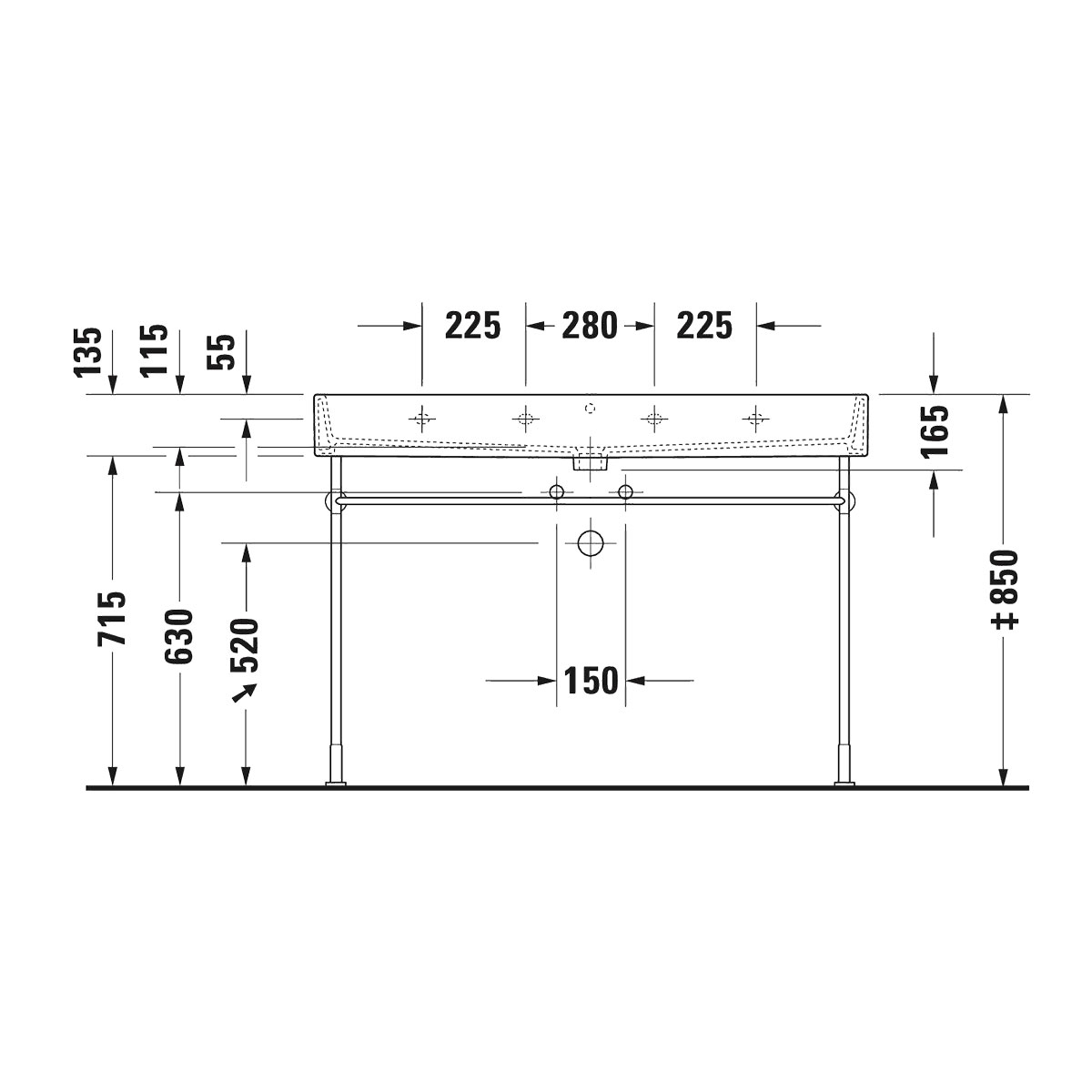 Benställning Duravit till Vero Air