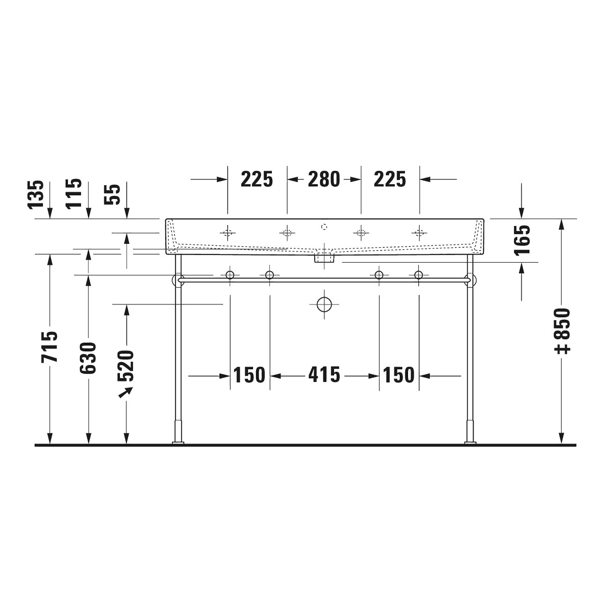 Benställning Duravit till Vero Air