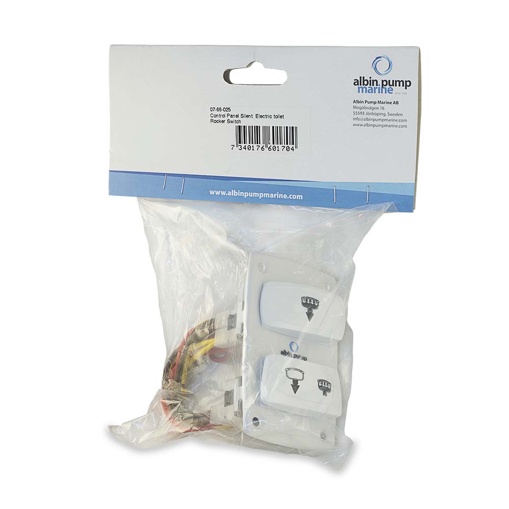 Kontrollpanel Albin Pump Marine för Silent Elektrisk Toalett Rocker Switch