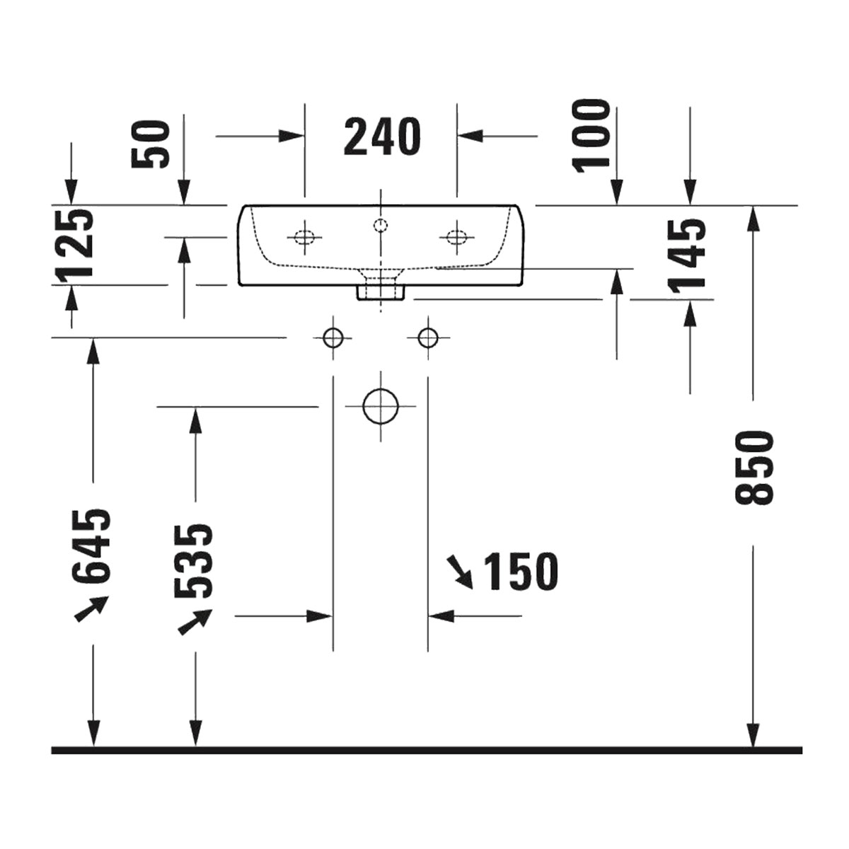 Tvättställ Duravit Qatego