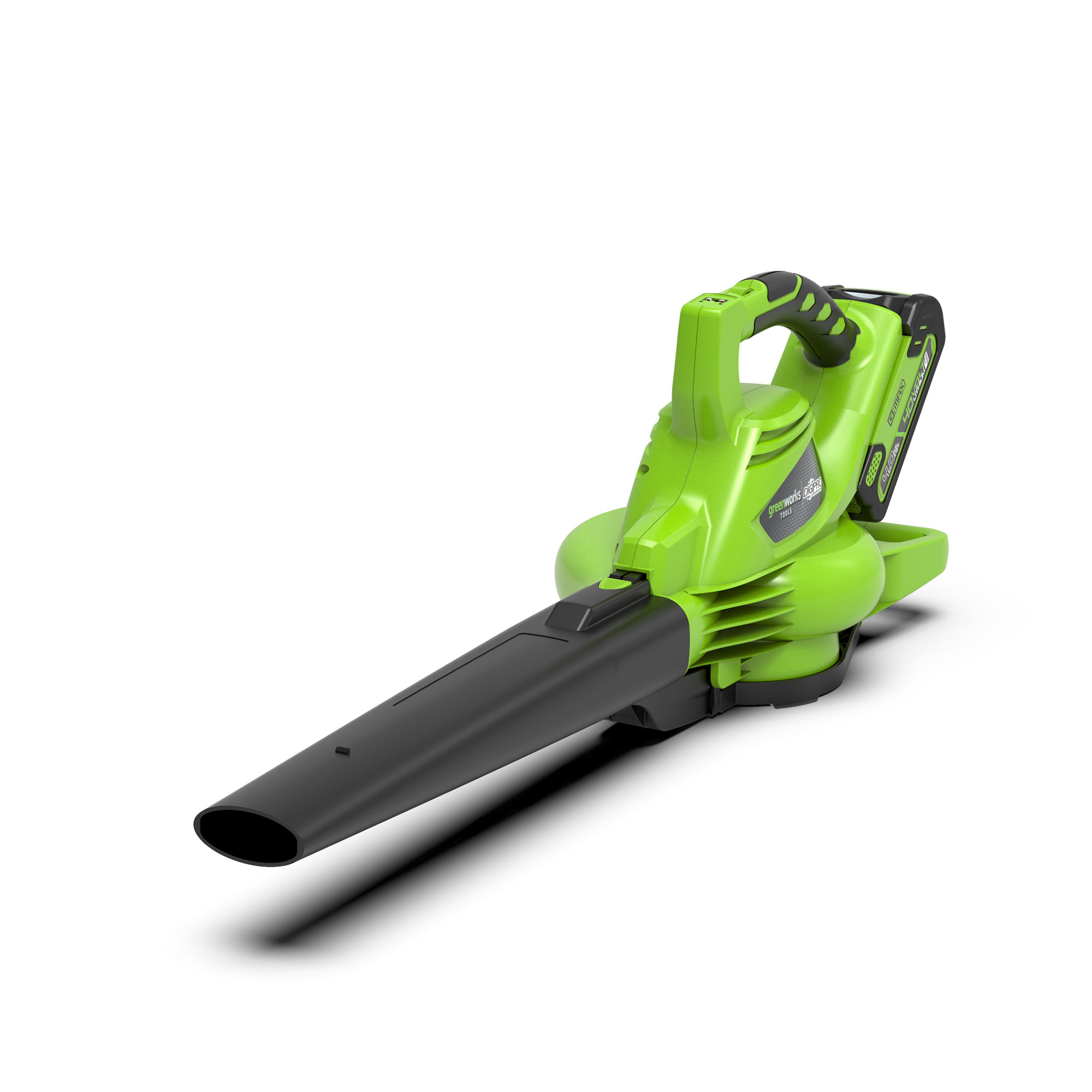 Lövblås/Lövsug Greenworks GD40BV 40V 2x2Ah med Batteri