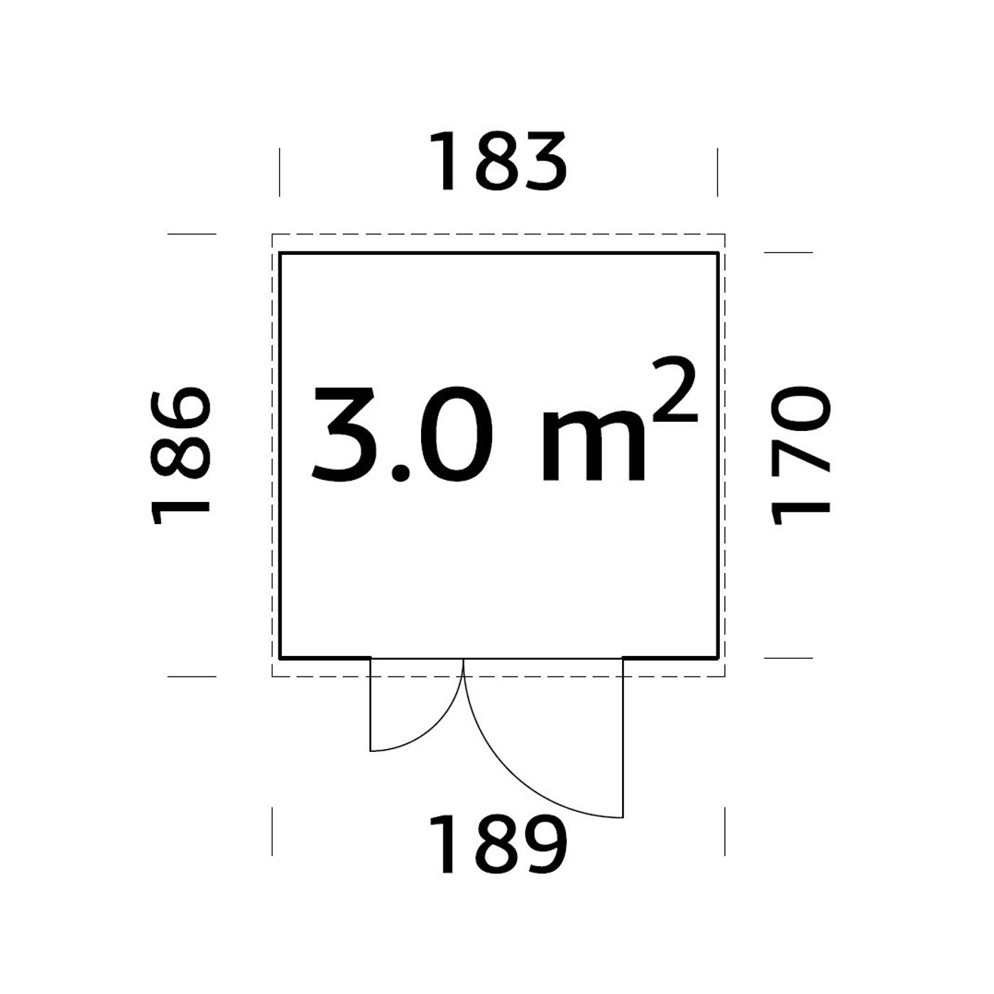 Redskapsbod Palmako Leif 3,1 m2