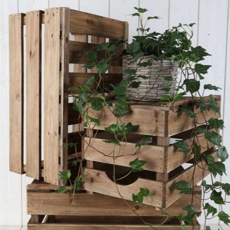 Planteringslåda Stjernsund Trä Back Ribb 3-pack