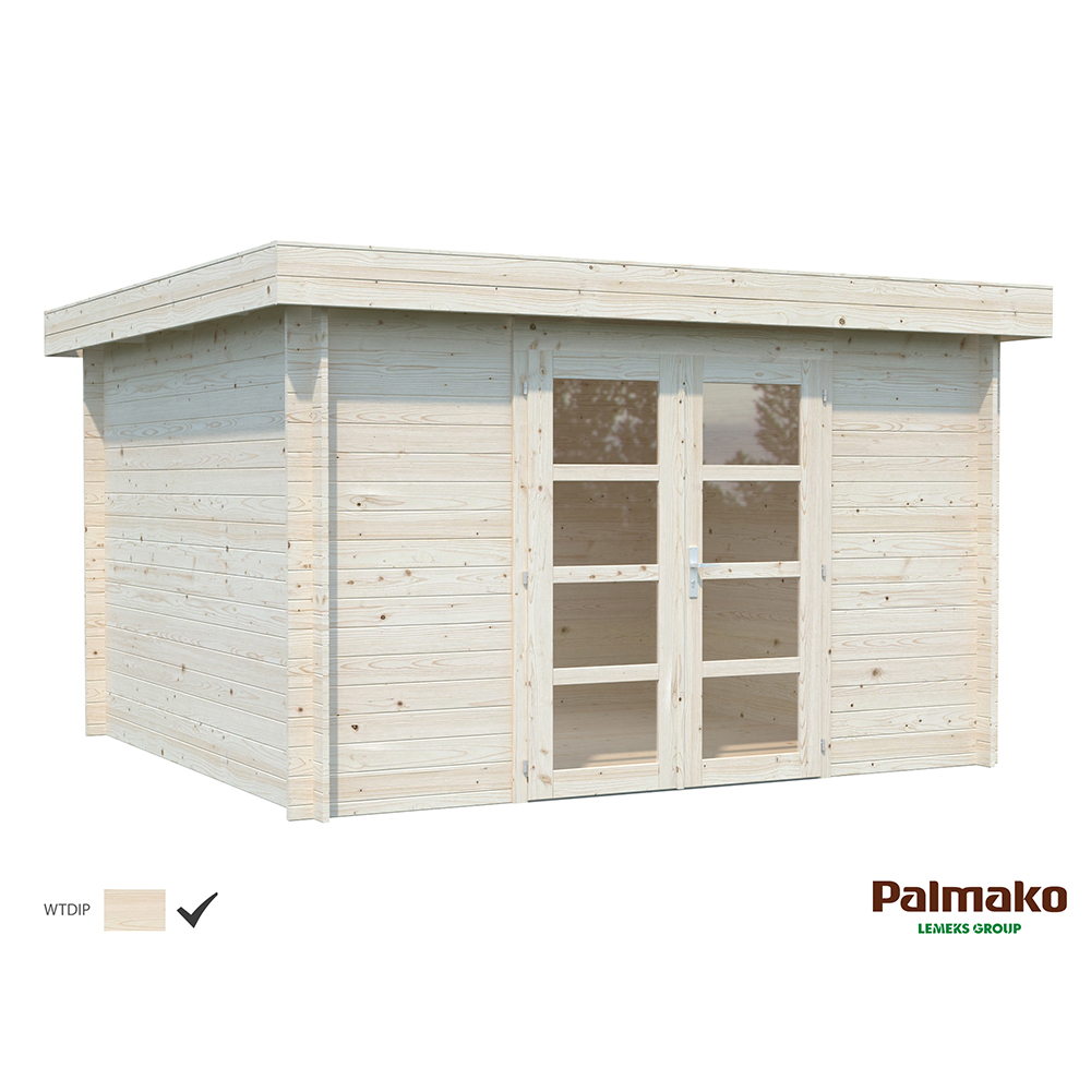 Stuga Palmako Elsa 9,9 m2 Vit dippad