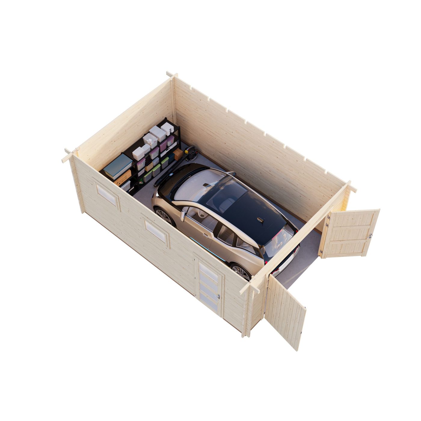 Garasje Palmako Rasmus 19 m2 med Dobbel Treport