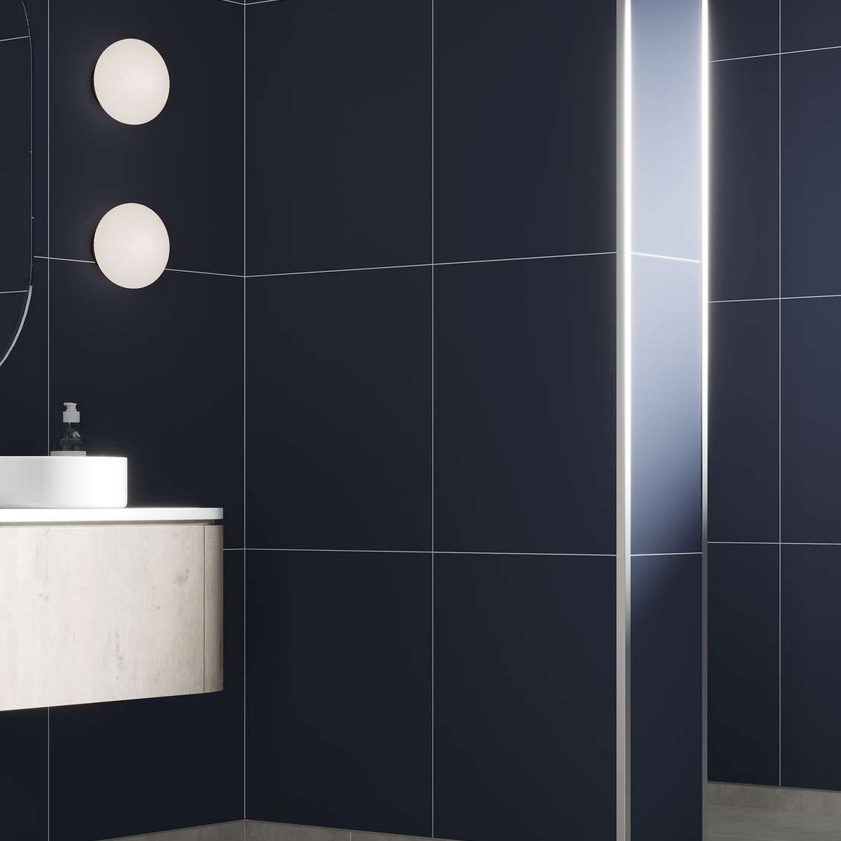 Baderomspanel Fibo 5230-M6060 Smokey Blue