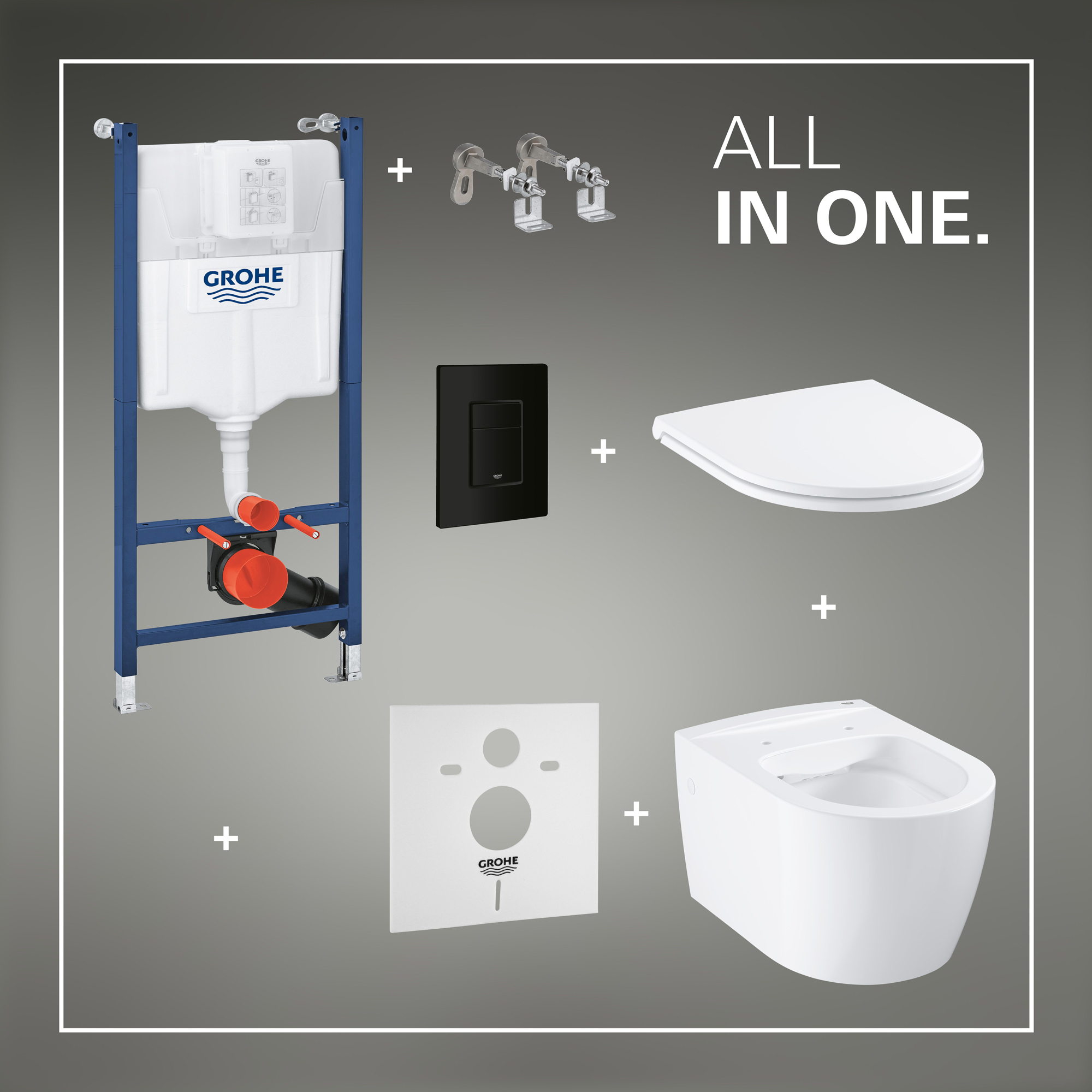 Vägghängd Toalettstol Grohe Solido Start Round 5in1