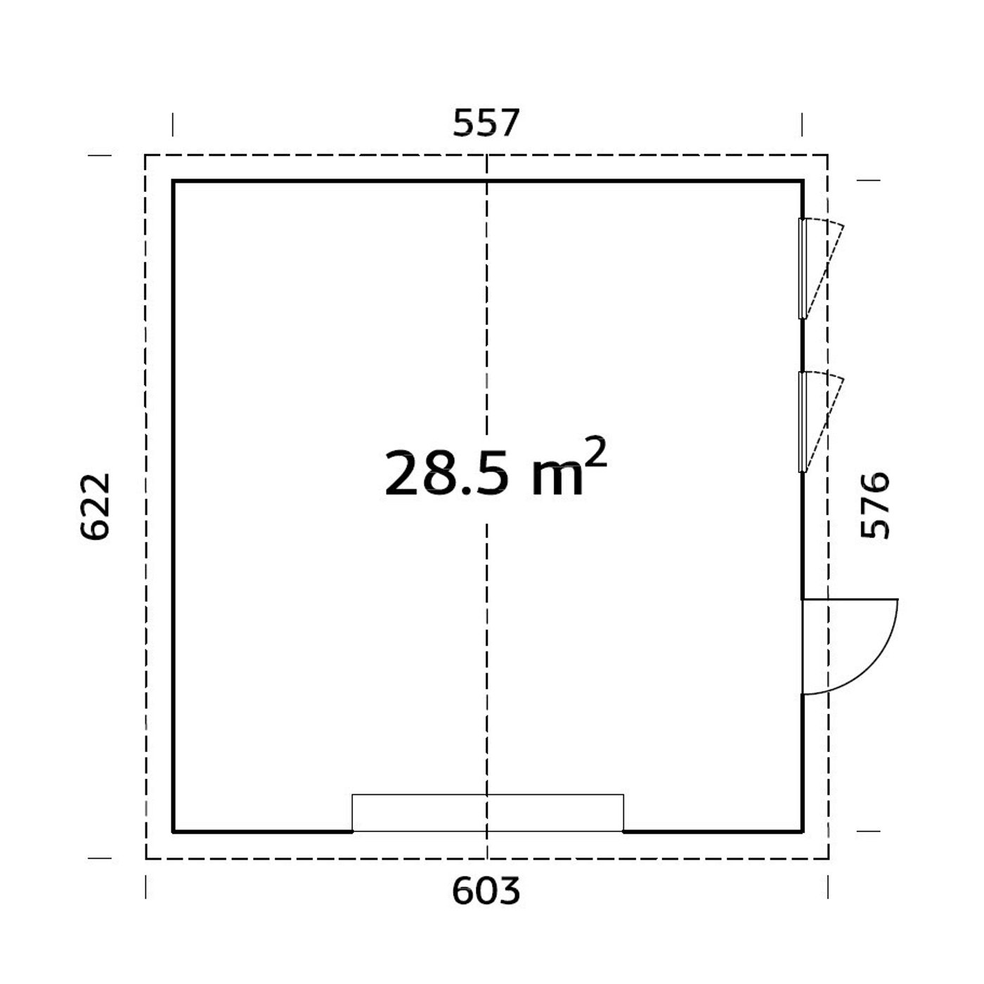 Garasjebod Palmako Andre 32,1 m2 uten Port