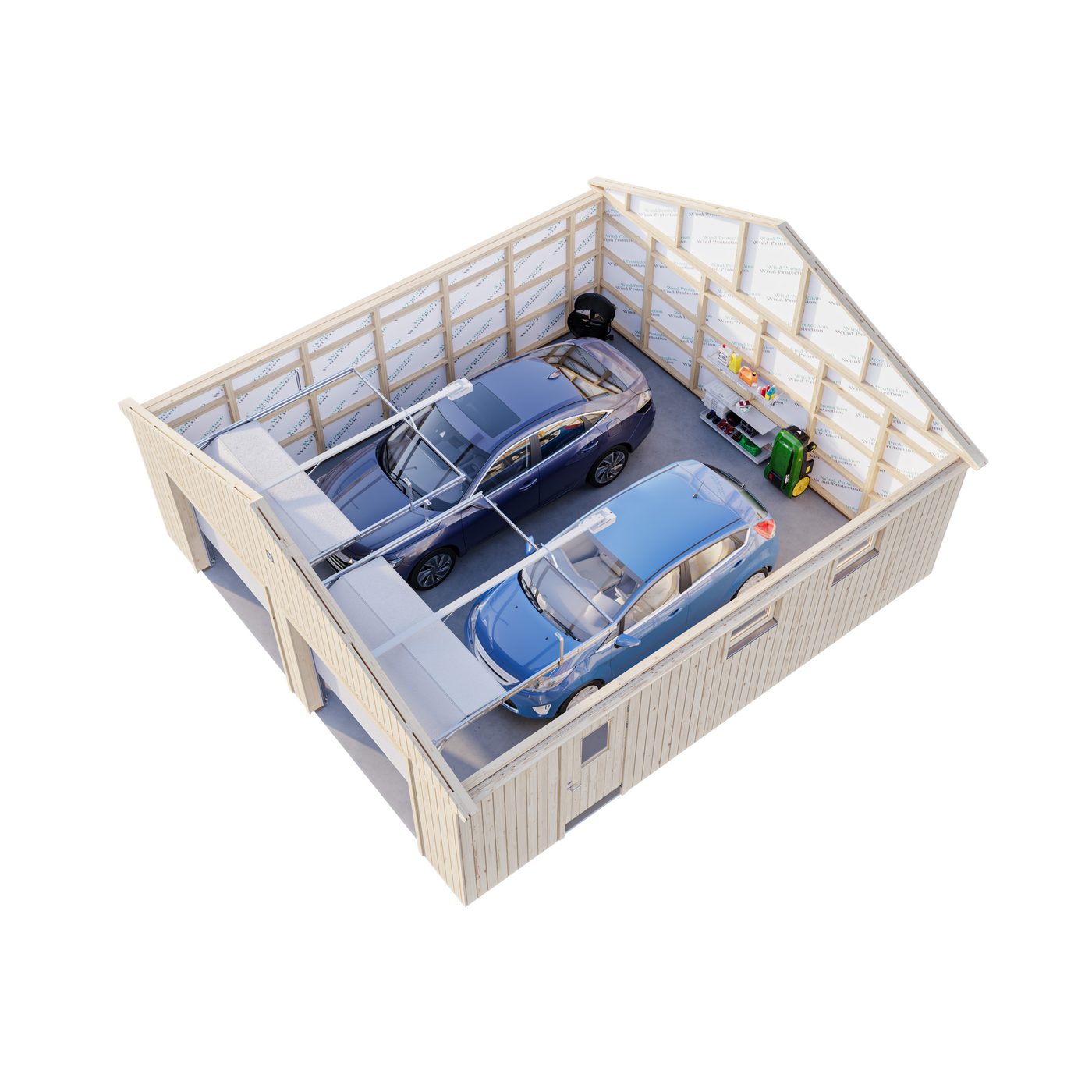 Dobbel Garasje Palmako Andre 49,1 m2 med Seksjonsdør