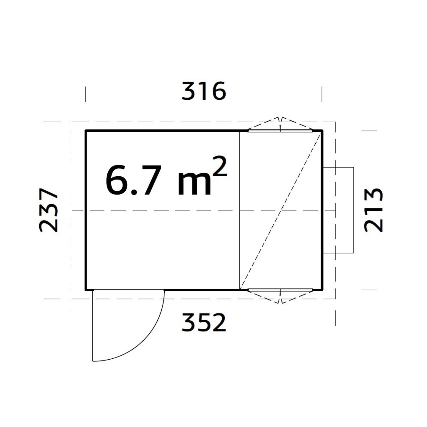 Hønsehus Palmako Chick 6,7 m2