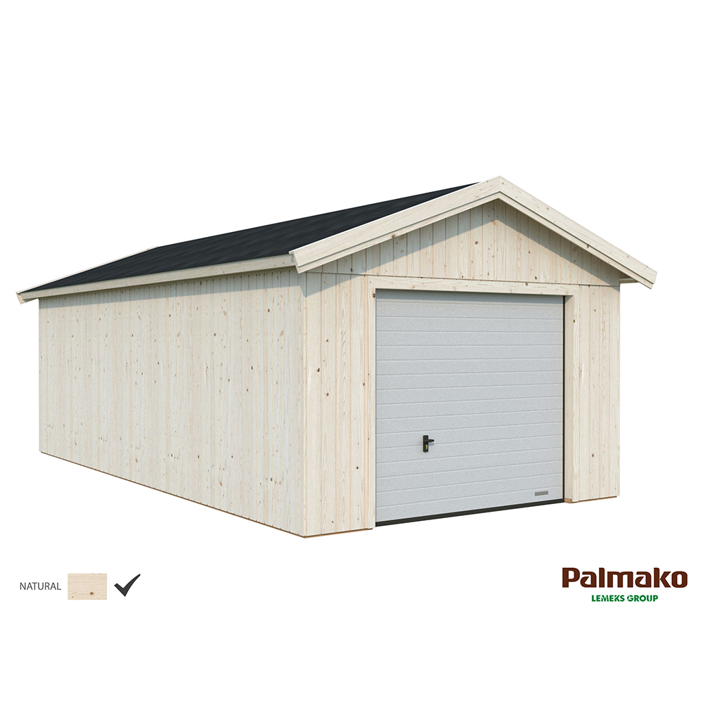 Garage Palmako Sten 24,9 m2 med Takskjutport
