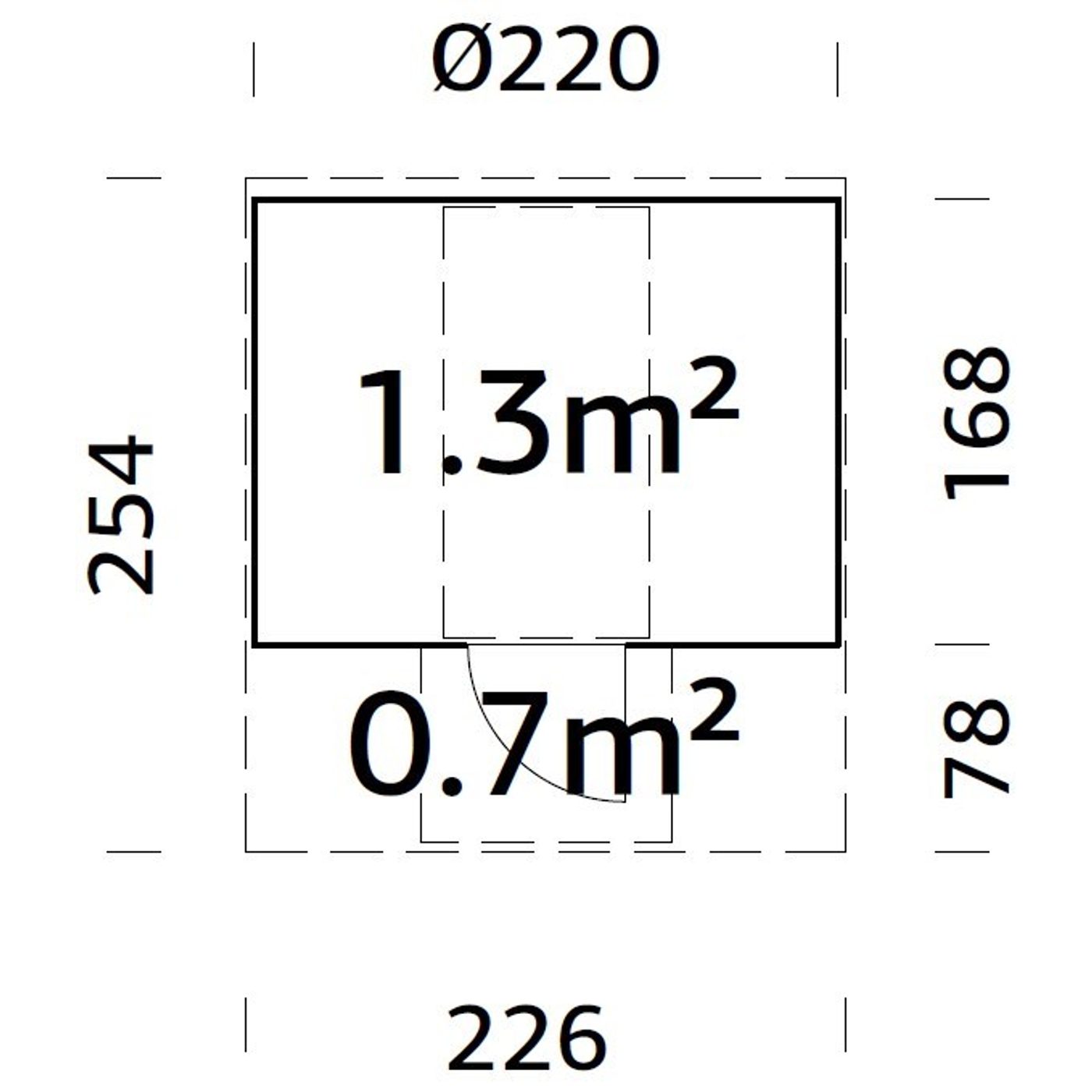 Sauna Palmako Anita 1,3 + 0,7