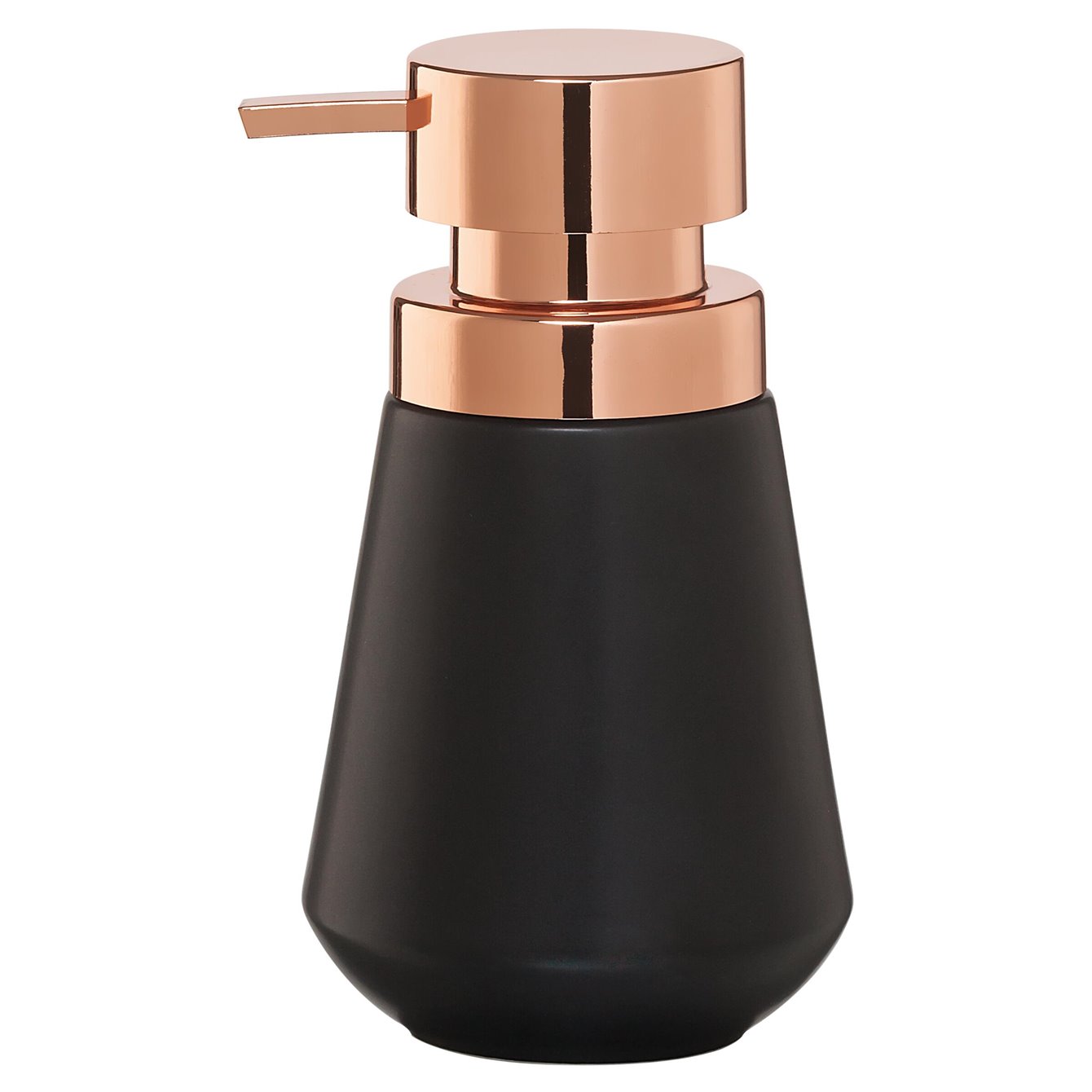 Såpedispenser Sealskin Conical Porselen Svart/Kobber