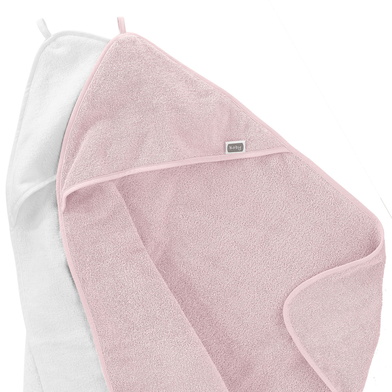 Babycape Borganäs of Sweden Basic 75x75 cm 2-pack Vit/Rosa