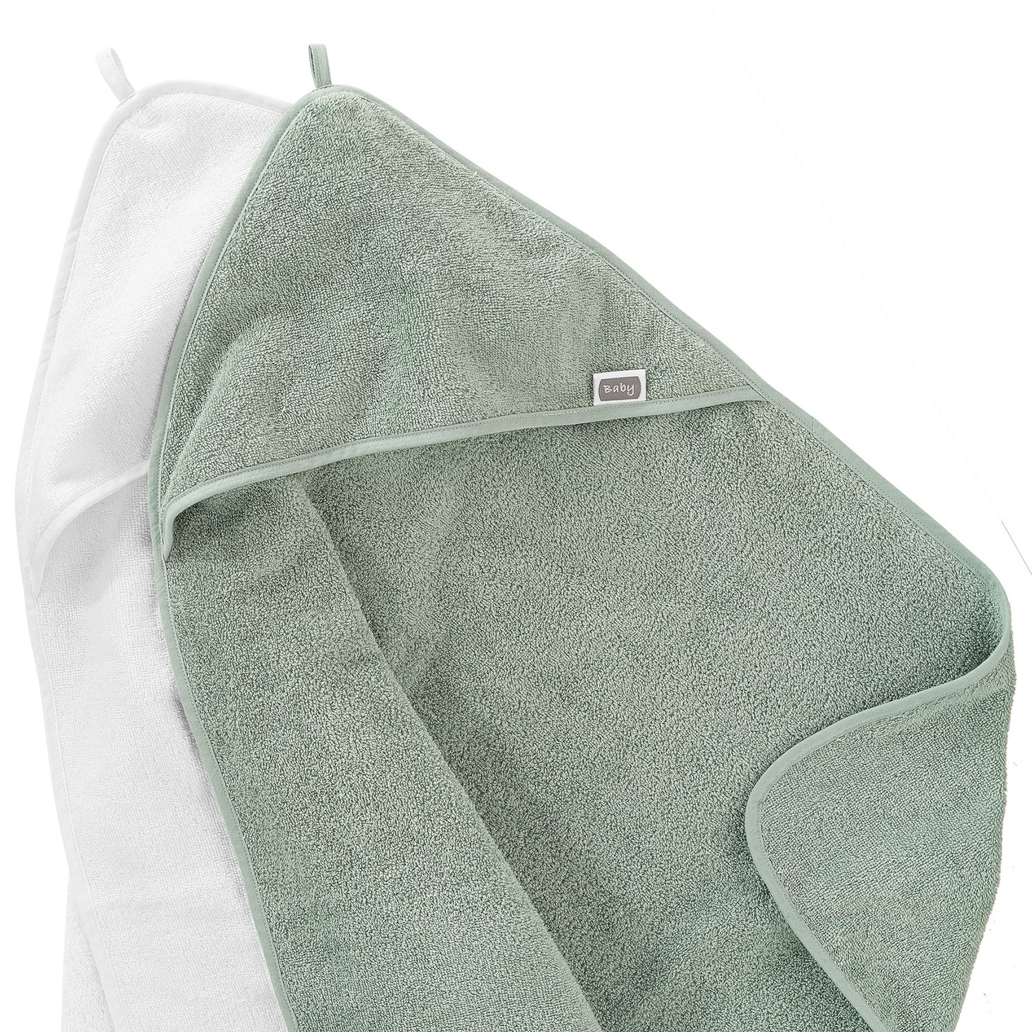 Babycape Borganäs of Sweden Basic 75x75 cm 2-pack Vit/Grön