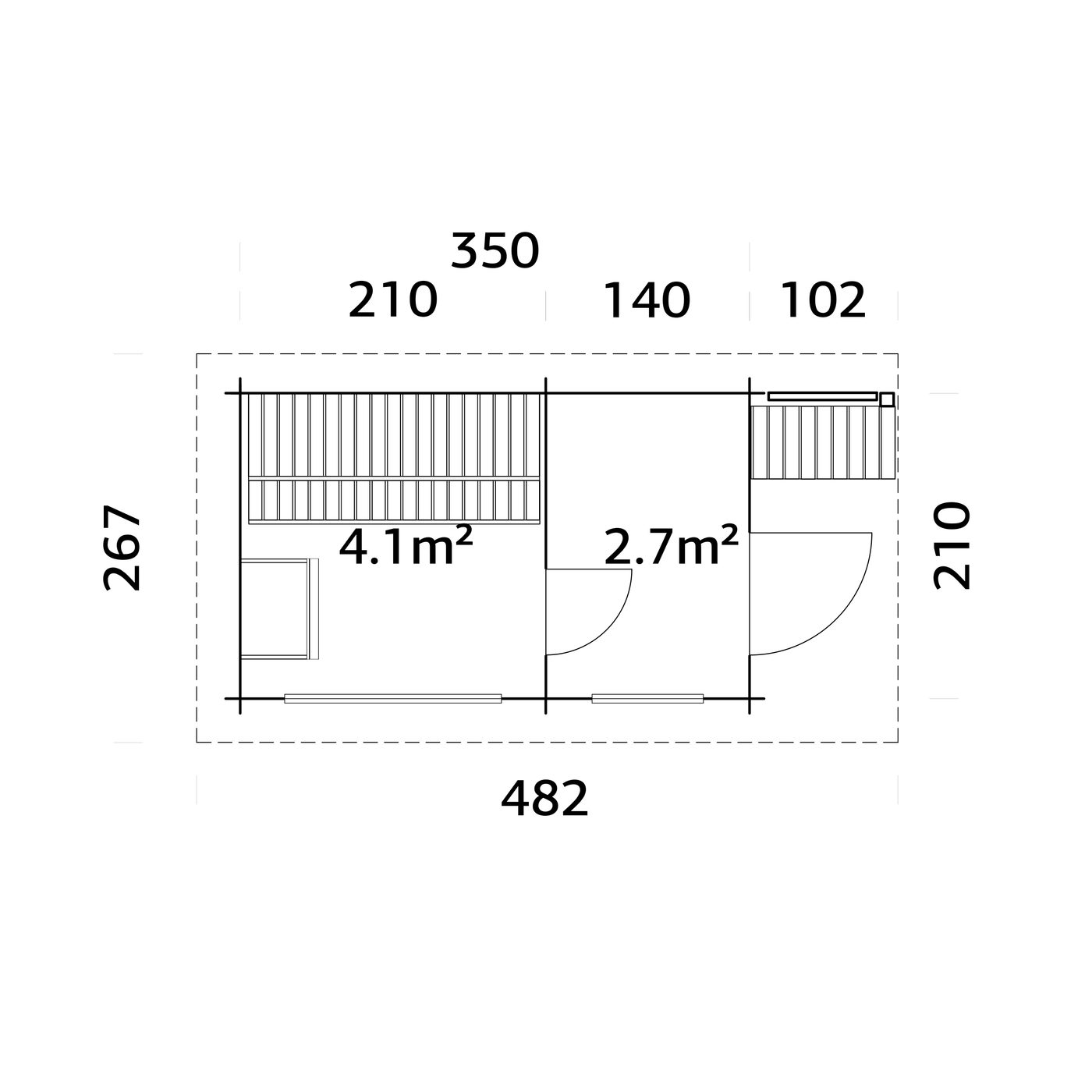 Badstuhus Palmako Sanna 6,8 m2