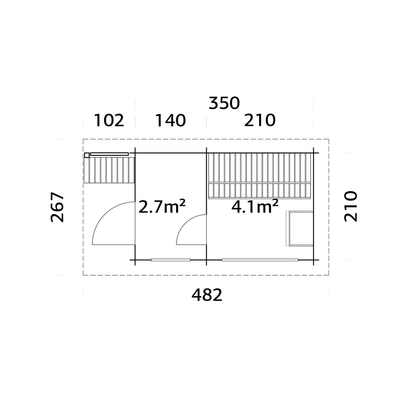 Badstuhus Palmako Sanna 6,8 m2