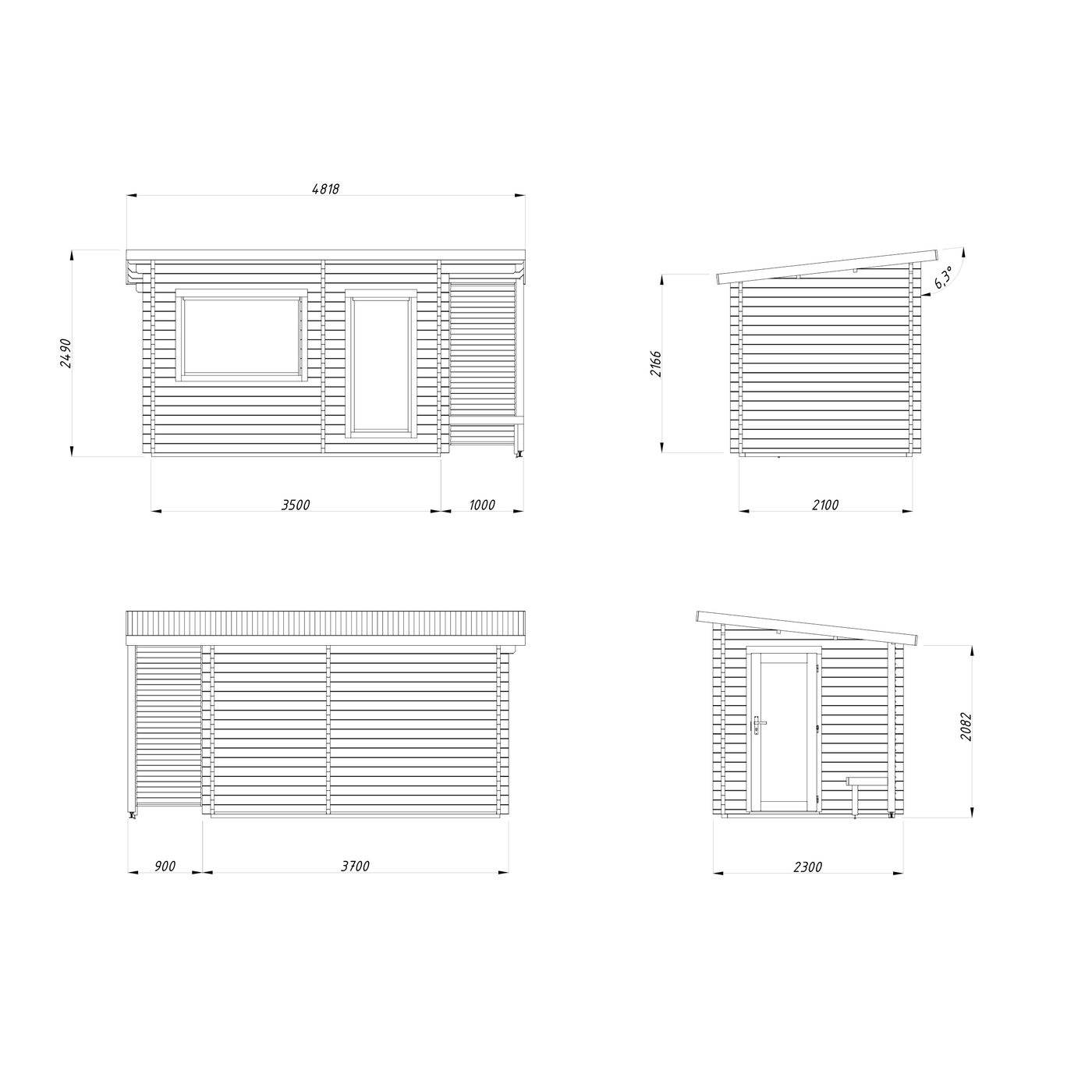 Badstuhus Palmako Sanna 6,8 m2
