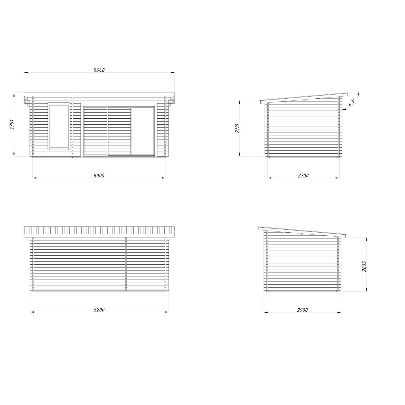 Badstuhus Palmako Sanna 12,8 m2