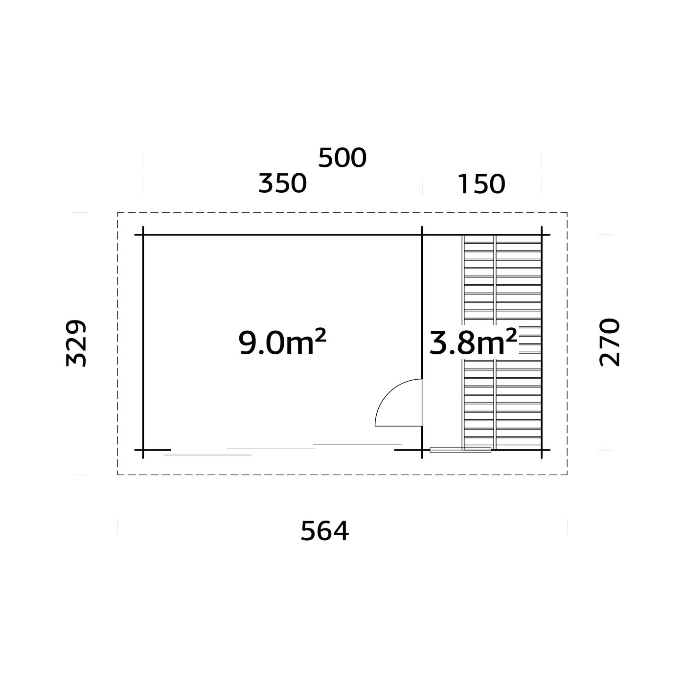 Badstuhus Palmako Sanna 12,8 m2