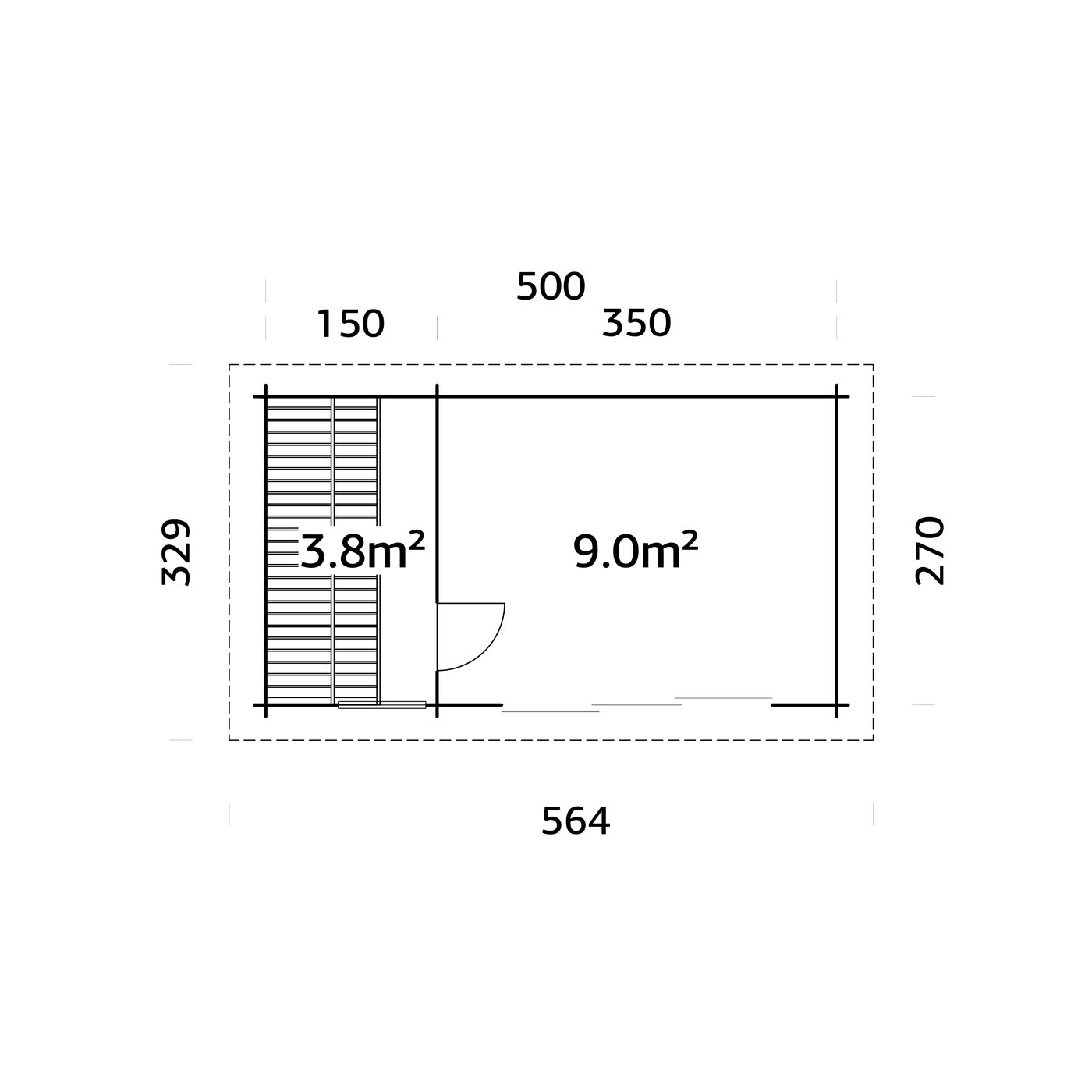 Badstuhus Palmako Sanna 12,8 m2